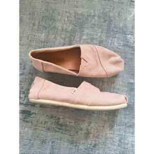 Toms Pink Classic Alpargata Slip On Shoe Size 8.5